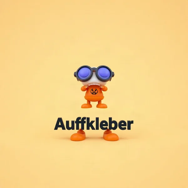 Satirische Illustration: Geek Aufkleber Biohazard
