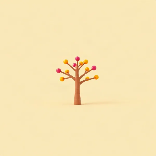 Satirische Illustration: Binary Tree