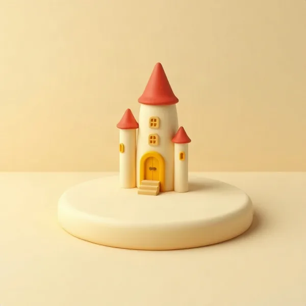 Satirische Illustration: Das wandelnde Schloss Plüschfigur Heen