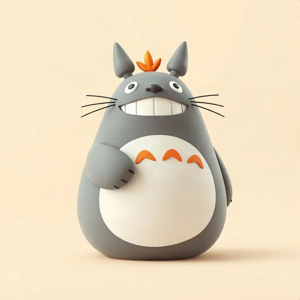 Satirische Illustration: Mein Nachbar Totoro Beanbag-Plüsch Big Totoro (grau)