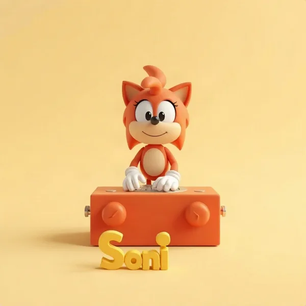 Satirische Illustration: Sonic Schreibtischunterlage mit Untersetzer