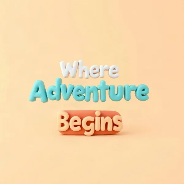 Satirische Illustration: Where Adventure Begins