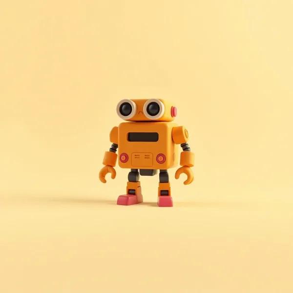 Satirische Illustration: Falt-Fensterputzroboter Pro 2026