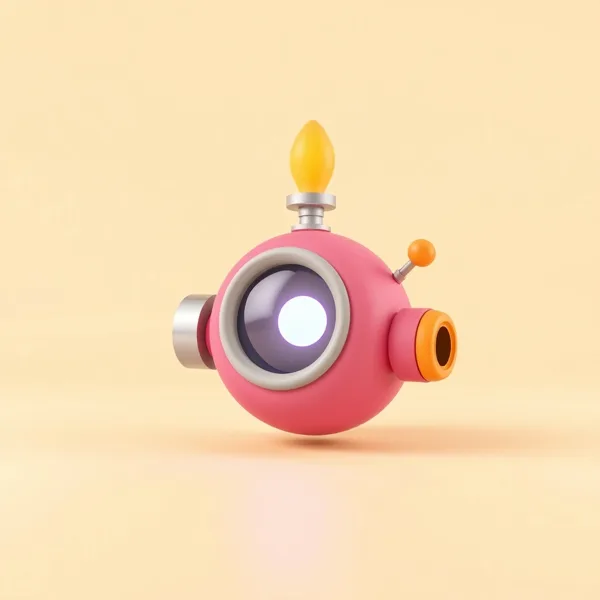 Satirische Illustration: Turbo-Galaxie-Lampe Pro 2024