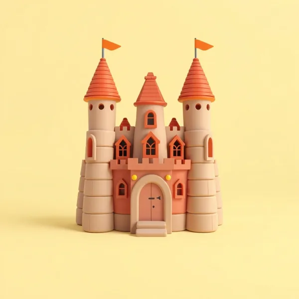 Satirische Illustration: Fußmatte – Another Castle