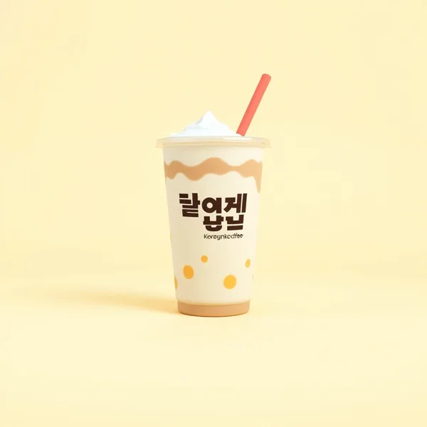 Satirische Illustration: Koreanischer Milchkaffee: Vegemil Bananen Soja Milch & Cantabile Iced Haselnuss Americano Bundle