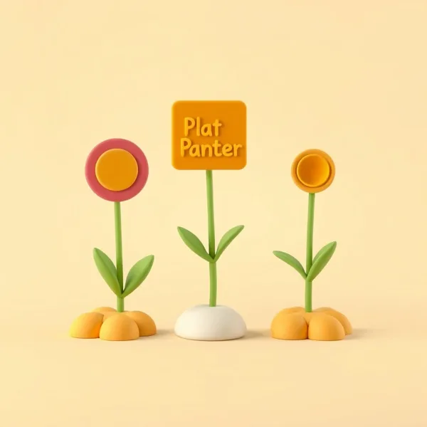 Satirische Illustration: Attenborough Plant Markers