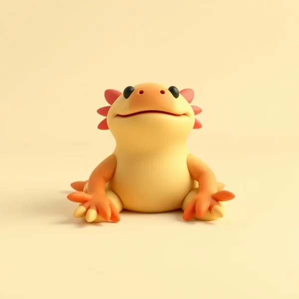 Satirische Illustration: Axolotl Slippers